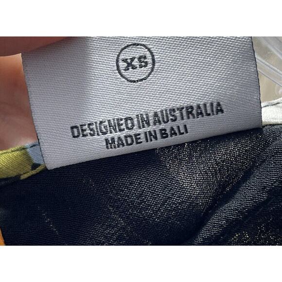 Rue Stiic Carter Split Floral Print Dress Size XS Open Back Midi Marigold Slit - Picture 6 of 8